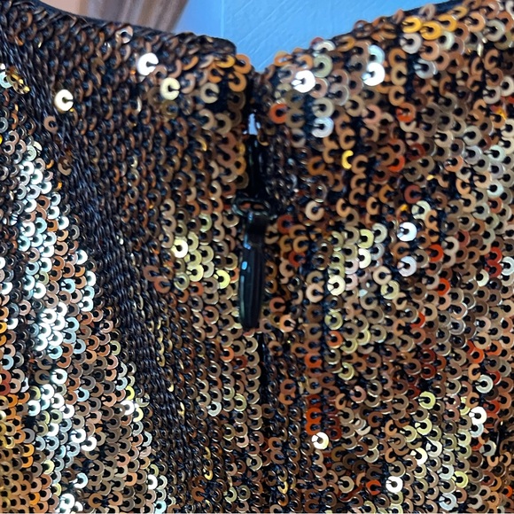 Striking NWT sequin sweetheart neckline Sz Med Anthropologie fully lined dress - Picture 13 of 13